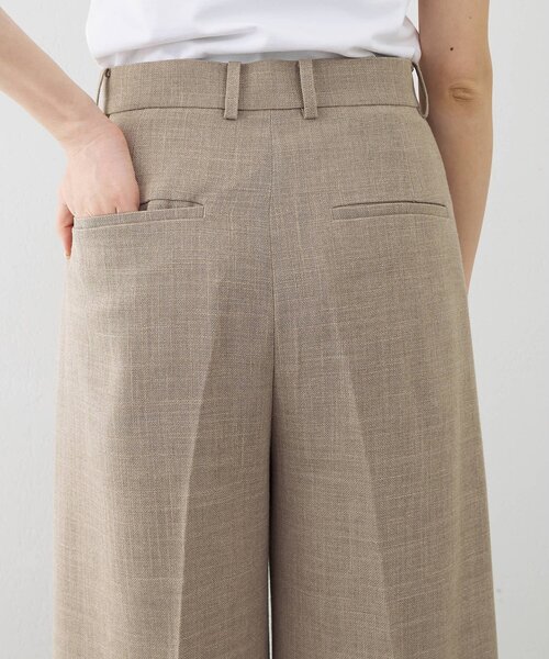 Whim Gazette（ウィムガゼット）の「リネンライクワイドパンツ（その他パンツ・レディース・ブラック/ベージュ・38/36）」の8枚目の写真