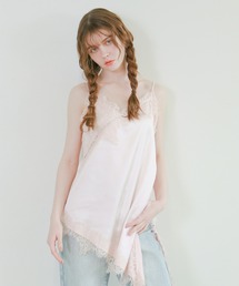 mic by Olu. | サテンレースキャミソールワンピース(ワンピース)