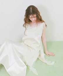 mic by Olu.（ミックバイオルドット）の「サテンレースキャミソールワンピース（ワンピース）」