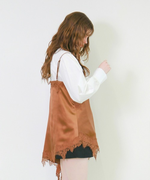 mic by Olu.(ミックバイオルドット)の「サテンレースキャミソールワンピース(ワンピース・レディース・アイボリー/ブラウン/ピンク・FREE)」の22枚目の写真