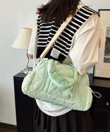 leune（ルネ）の「パステルカラーキルティングリボンボストンバッグ（ボストンバッグ）」