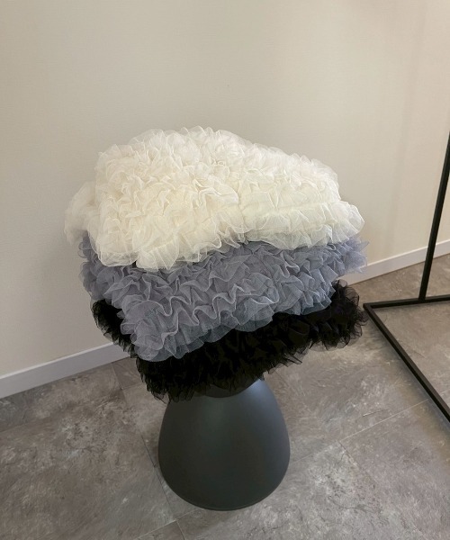 AMAIL(アマイル)の「Fluffy Cake Skirt(スカート・レディース・グレー/アイボリー/ブラック・FREE)」の7枚目の写真