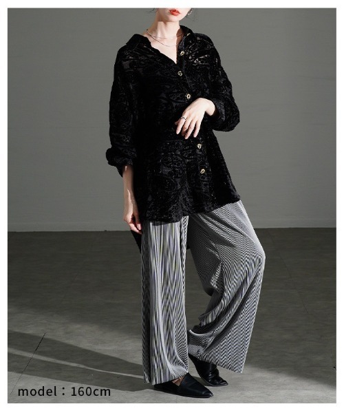 Sawa a la mode(サワアラモード)の「ペイズリー柄フロッキーシアーシャツ(シャツ/ブラウス・レディース・ブラック・FREE)」の15枚目の写真