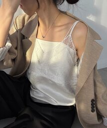 CAPRICIEUX LE'MAGE | 〈C.L〉ヴィンテージサテンレースキャミ(シャツ/ブラウス)
