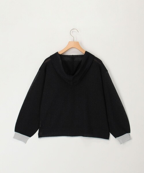 NOLLEY’S（ノーリーズ）の「フード地柄7分袖はおり（カーディガン/ボレロ・レディース・グレイッシュベージュ/ネイビー・38）」の10枚目の写真