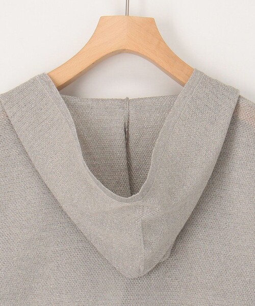 NOLLEY’S（ノーリーズ）の「フード地柄7分袖はおり（カーディガン/ボレロ・レディース・グレイッシュベージュ/ネイビー・38）」の17枚目の写真