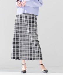 Andemiu | ムジ*チェックIラインスカート652988(スカート)