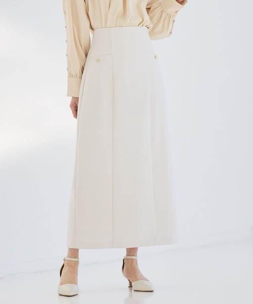 Andemiu(アンデミュウ)の「ムジ*チェックIラインスカート652988(スカート・レディース・ブルー系その他2/ブラック系1/アイボリー/ブラック・SMALL/MEDIUM)」の2枚目の写真