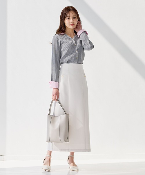 Andemiu(アンデミュウ)の「ムジ*チェックIラインスカート652988(スカート・レディース・ブルー系その他2/ブラック系1/アイボリー/ブラック・SMALL/MEDIUM)」の7枚目の写真