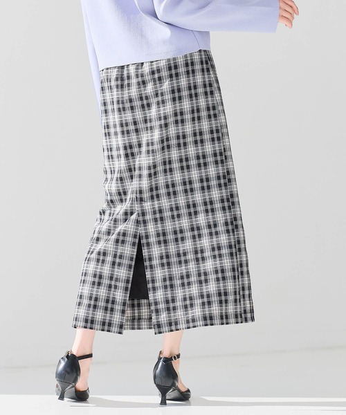 Andemiu(アンデミュウ)の「ムジ*チェックIラインスカート652988(スカート・レディース・ブルー系その他2/ブラック系1/アイボリー/ブラック・SMALL/MEDIUM)」の12枚目の写真