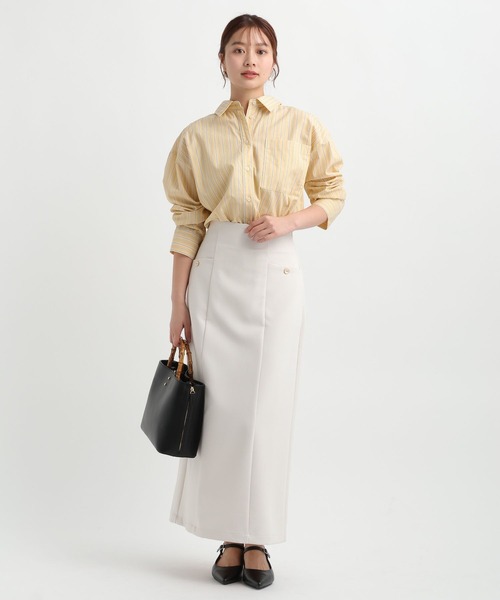 Andemiu(アンデミュウ)の「ムジ*チェックIラインスカート652988(スカート・レディース・ブルー系その他2/ブラック系1/アイボリー/ブラック・SMALL/MEDIUM)」の13枚目の写真