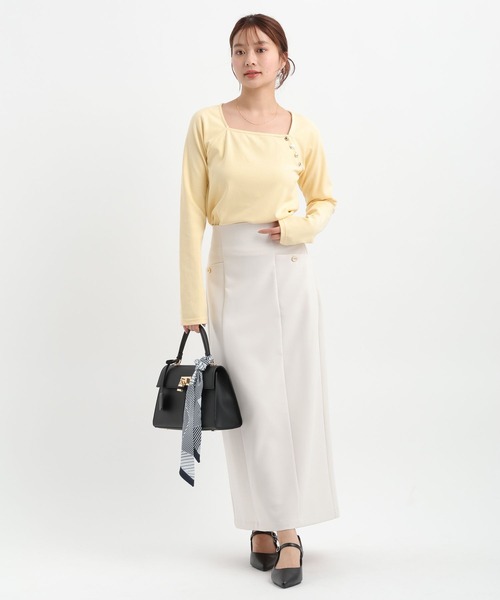 Andemiu(アンデミュウ)の「ムジ*チェックIラインスカート652988(スカート・レディース・ブルー系その他2/ブラック系1/アイボリー/ブラック・SMALL/MEDIUM)」の15枚目の写真