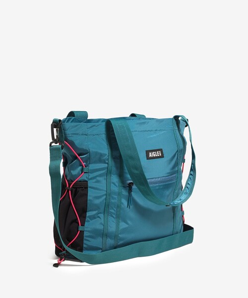 AIGLE(エーグル)の「撥水 2WAY ライト&コンパクト パッカブルショルダートートバッグ 14L(トートバッグ・レディース・オレンジ/ホワイト/ダークネイビー/モスグリーン/ダークブルー・FREE)」の4枚目の写真