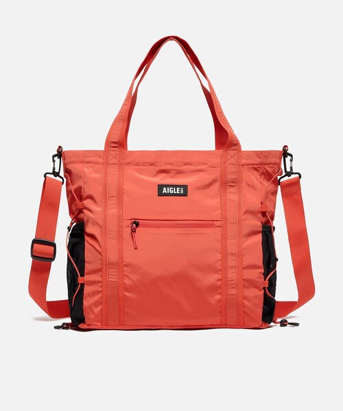 AIGLE(エーグル)の「撥水 ライト&コンパクト トートバッグ 14L(トートバッグ・レディース・オレンジ/ホワイト/ダークネイビー・FREE)」の3枚目の写真