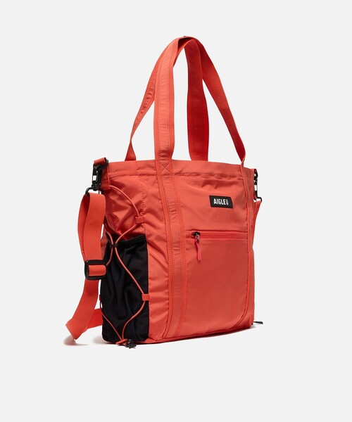 AIGLE(エーグル)の「撥水 ライト&コンパクト トートバッグ 14L(トートバッグ・レディース・オレンジ/ホワイト/ダークネイビー・FREE)」の5枚目の写真