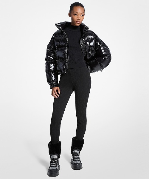MICHAEL KORS(マイケルコース)の「ロゴ ジャカード SKI レギンス(その他パンツ・レディース・ブラック・XXS/M)」の1枚目の写真