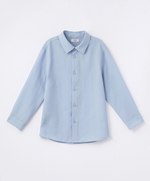 MUSINSA STANDARD KIDS（ムシンサスタンダードキッズ）の「リラックスドリネンライクシャツ[スカイブルー]（シャツ/ブラウス・レディース・その他・110/120/130/140）」の2枚目の写真