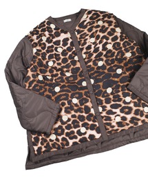 manipuri（マニプリ）の「【SE1】【manipuri/マニプリ】 0143401019 ミリタリー クルーネック レオパードドット ライナー ジャケット（ダウンジャケット/コート）」