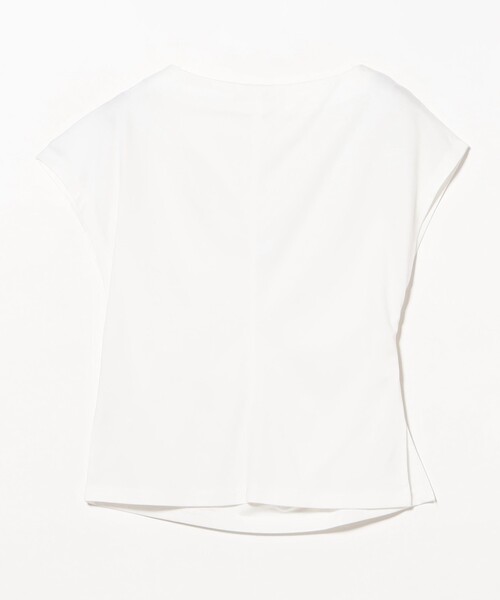 Demi-Luxe BEAMS（デミルクス ビームス）の「アシンメトリー ドレープ プルオーバー［接触冷感］（Tシャツ/カットソー・レディース・ホワイト/チャコールグレー・ONE SIZE）」の14枚目の写真