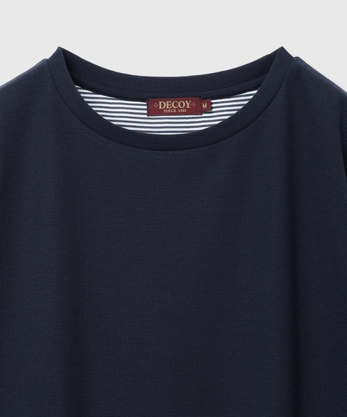 DECOY SINCE 1981(デコイシンスイチキュウハチイチ)の「ストライプ袖ドッキングチュニック【ポケットあり】(Tシャツ/カットソー・レディース・グレー/ネイビー・M/L)」の5枚目の写真