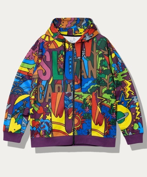 go slow caravan（ゴースローキャラバン）の「ドットテック ニット ZIP フーディー（パーカー・メンズ・その他1/パープル系その他・X-LARGE/LARGE/MEDIUM）」の2枚目の写真