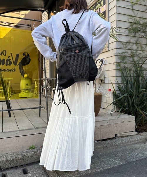 Dickies(ディッキーズ)の「【Dickies】ディッキーズ ATHLETIC KNAPSACK GRID/アスレチック ナップサック グリッド(バックパック/リュック・メンズ・グレー/ホワイト/カーキ/ブラック・FREE)」の7枚目の写真