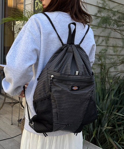 Dickies(ディッキーズ)の「【Dickies】ディッキーズ ATHLETIC KNAPSACK GRID/アスレチック ナップサック グリッド(バックパック/リュック・メンズ・グレー/ホワイト/カーキ/ブラック・FREE)」の11枚目の写真