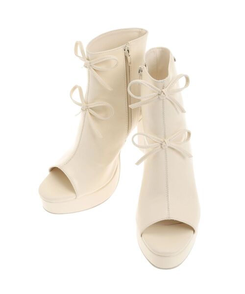EATME(イートミー)の「ダブルリボンブーツサンダル(サンダル・レディース・ブラック/アイボリー・LARGE/MEDIUM/SMALL)」の5枚目の写真