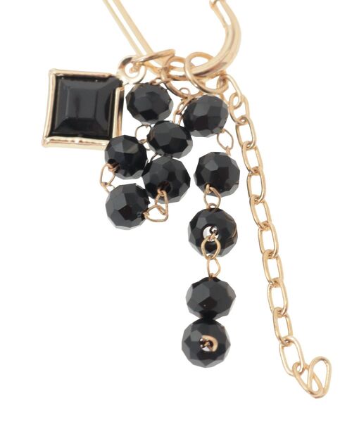 AMERICAN HOLIC（アメリカンホリック）の「チェーン ビーズピアス（ピアス（両耳用）・レディース・ブラック・FREE）」の5枚目の写真