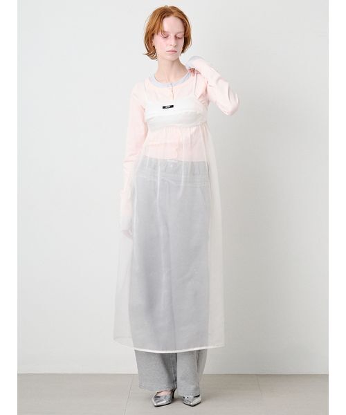 SORIN（ソリン　）の「Sheer Cami Dress/シアーキャミドレス（ワンピース・レディース・ライトピンク/ブラック/オフホワイト・38/36）」の2枚目の写真