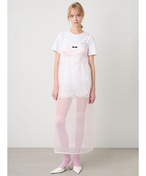 SORIN（ソリン　）の「Sheer Cami Dress/シアーキャミドレス（ワンピース・レディース・ライトピンク/ブラック/オフホワイト・38/36）」の4枚目の写真