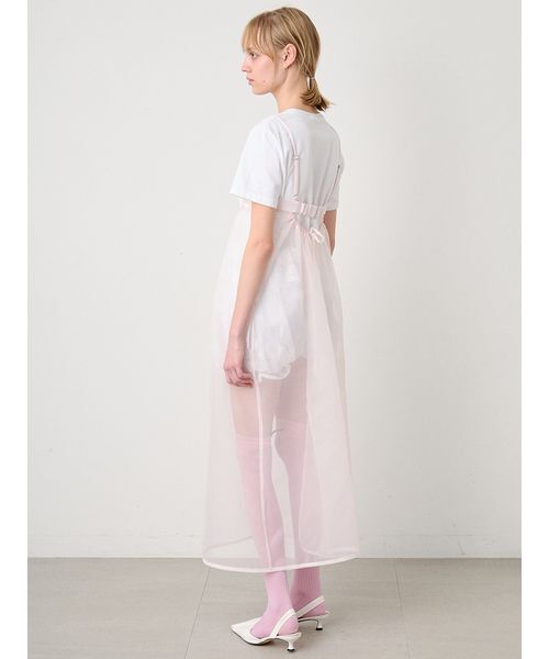 SORIN（ソリン　）の「Sheer Cami Dress/シアーキャミドレス（ワンピース・レディース・ライトピンク/ブラック/オフホワイト・38/36）」の5枚目の写真