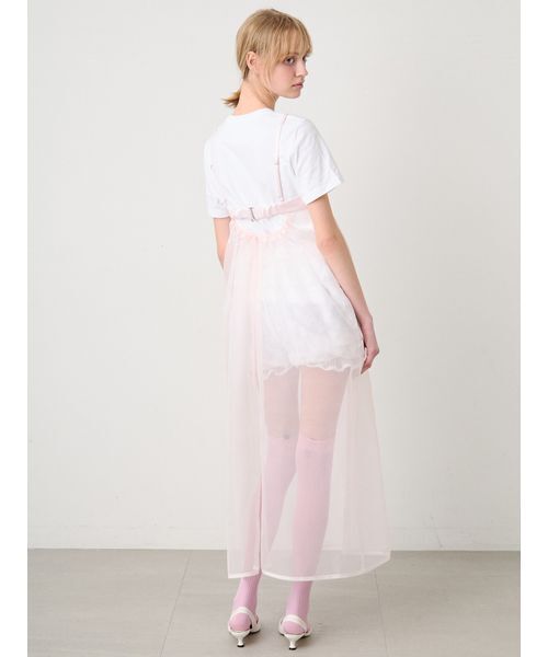 SORIN（ソリン　）の「Sheer Cami Dress/シアーキャミドレス（ワンピース・レディース・ライトピンク/ブラック/オフホワイト・38/36）」の6枚目の写真