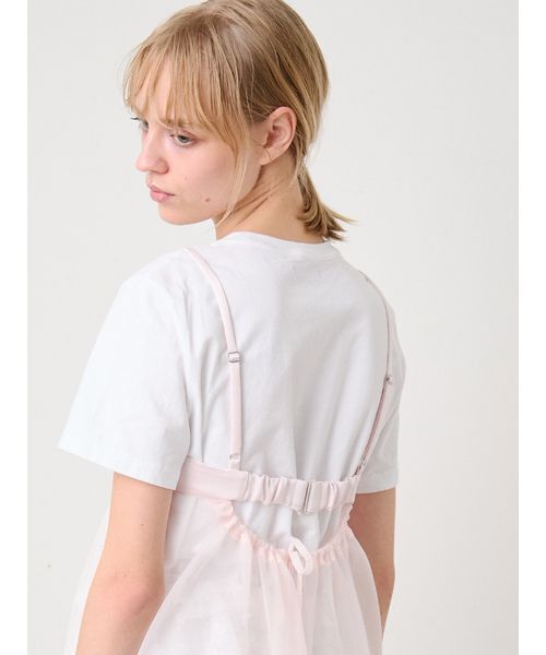 SORIN（ソリン　）の「Sheer Cami Dress/シアーキャミドレス（ワンピース・レディース・ライトピンク/ブラック/オフホワイト・38/36）」の8枚目の写真