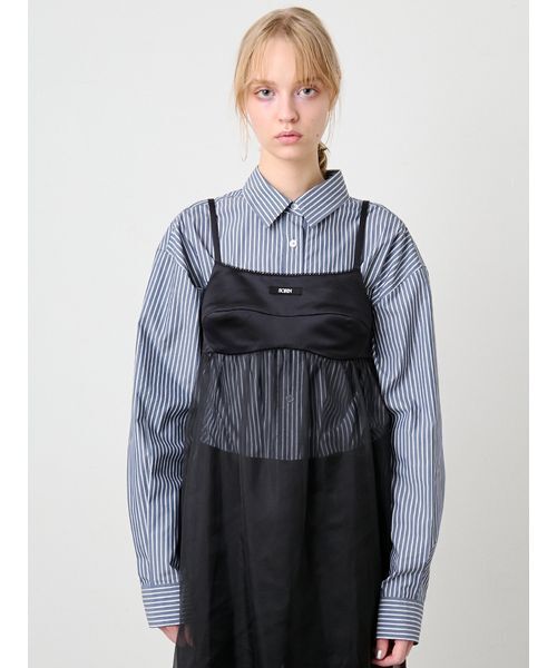 SORIN（ソリン　）の「Sheer Cami Dress/シアーキャミドレス（ワンピース・レディース・ライトピンク/ブラック/オフホワイト・38/36）」の22枚目の写真