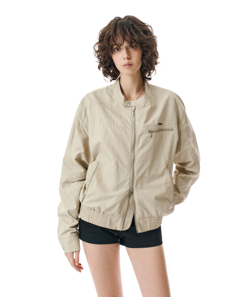 SECONDMONO（セカンドモノローグ）の「Coated Nylon Zip Jacket [BEIGE]_SEJK034BEIGE（ブルゾン・レディース・その他・SMALL/MEDIUM/LARGE）」の18枚目の写真