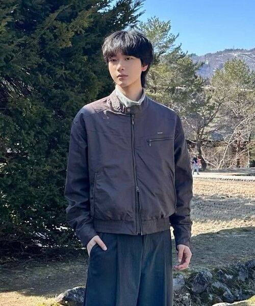 SECONDMONO（セカンドモノローグ）の「Coated Nylon Zip Jacket [BEIGE]_SEJK034BEIGE（ブルゾン・レディース・その他・SMALL/MEDIUM/LARGE）」の6枚目の写真