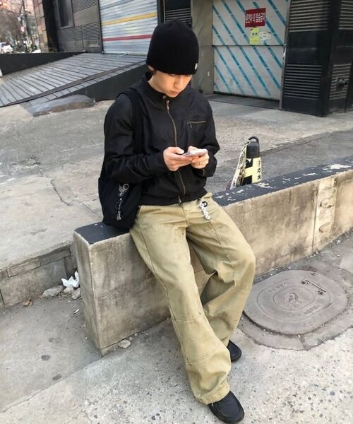 SECONDMONO（セカンドモノローグ）の「Coated Nylon Zip Jacket [BEIGE]_SEJK034BEIGE（ブルゾン・レディース・その他・SMALL/MEDIUM/LARGE）」の4枚目の写真
