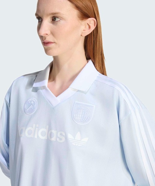 adidas（アディダス）の「サッカー 長袖 Tシャツ / ロンT / アディダスオリジナルス adidas Originals（Tシャツ/カットソー・レディース・ピンク/ブルー・MEDIUM/LARGE/X-LARGE/XX-LARGE/X-SMALL/SMALL）」の11枚目の写真