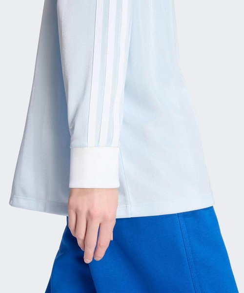 adidas（アディダス）の「サッカー 長袖 Tシャツ / ロンT / アディダスオリジナルス adidas Originals（Tシャツ/カットソー・レディース・ピンク/ブルー・MEDIUM/LARGE/X-LARGE/XX-LARGE/X-SMALL/SMALL）」の4枚目の写真