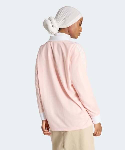 adidas（アディダス）の「サッカー 長袖 Tシャツ / ロンT / アディダスオリジナルス adidas Originals（Tシャツ/カットソー・レディース・ピンク/ブルー・MEDIUM/LARGE/X-LARGE/XX-LARGE/X-SMALL/SMALL）」の6枚目の写真