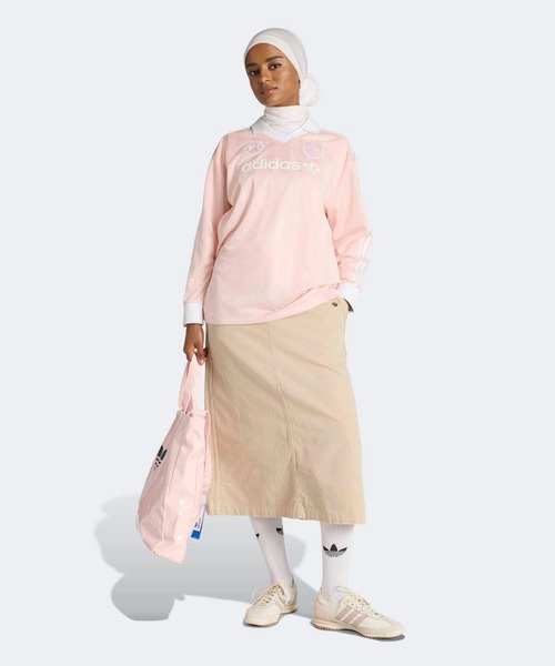 adidas（アディダス）の「サッカー 長袖 Tシャツ / ロンT / アディダスオリジナルス adidas Originals（Tシャツ/カットソー・レディース・ピンク/ブルー・MEDIUM/LARGE/X-LARGE/XX-LARGE/X-SMALL/SMALL）」の9枚目の写真