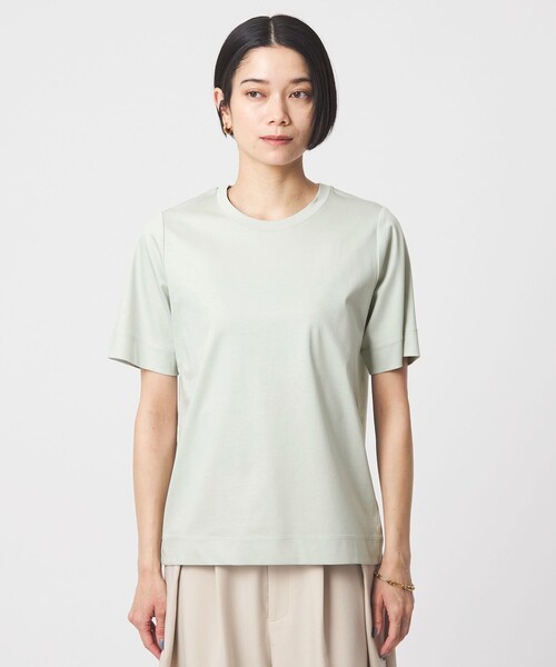 green label relaxing（グリーンレーベルリラクシング）の「スタンダード Tシャツ 制菌（Tシャツ/カットソー・レディース・ダークブラウン/ライム/ダークグレー/ベージュ/オフホワイト・38/40）」の6枚目の写真