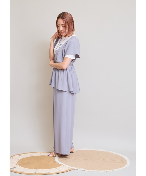 LHELBIE(レルビエ)の「ペプラムフレアサロペット(サロペット/オーバーオール・レディース・ブラック/グレー/ブラウン・M)」の17枚目の写真