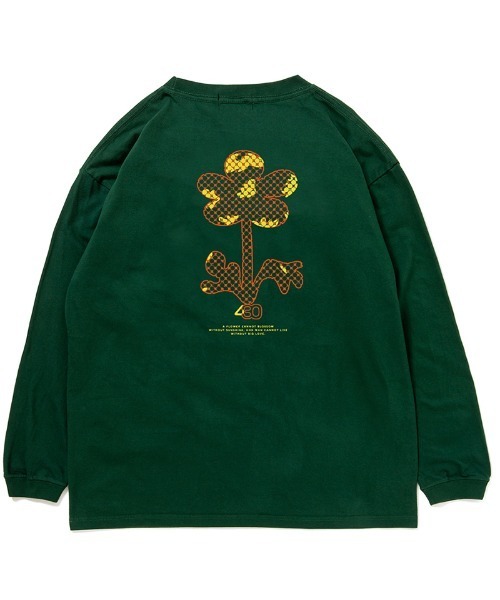 430（フォーサーティ）の「mlt5653- NF BIG LOVE FLOWER L-S TEE カットソー(26-128)（Tシャツ/カットソー・メンズ・ブラック系その他/アッシュ/サックスブルー/ブラック/ネイビー/グリーン/ホワイト・3/2/1/0）」の5枚目の写真