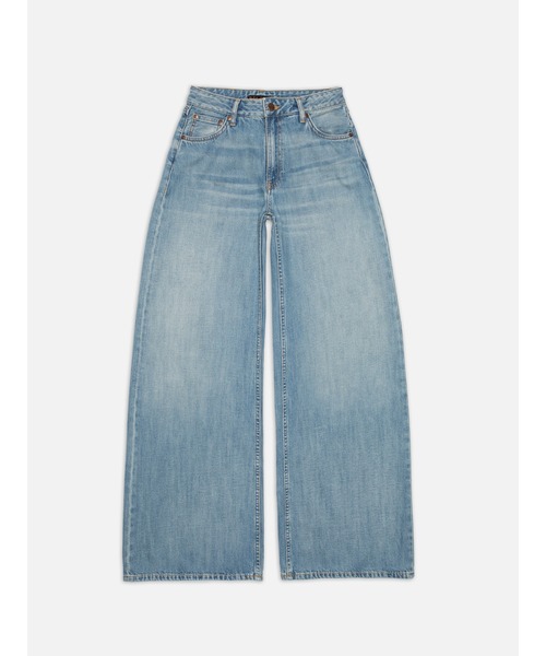 Nudie Jeans(ヌーディージーンズ)の「Nudie Jeans/ヌーディージーンズ Sonic Sue / ルーズフィットAラインレッグジーンズ / Blue Wave / レングス28(デニムパンツ・レディース・ライトインディゴブルー・25/26/27/28)」の1枚目の写真