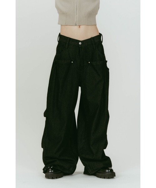 セール】cling drape denim pants(unisex)（デニムパンツ）｜Knuth