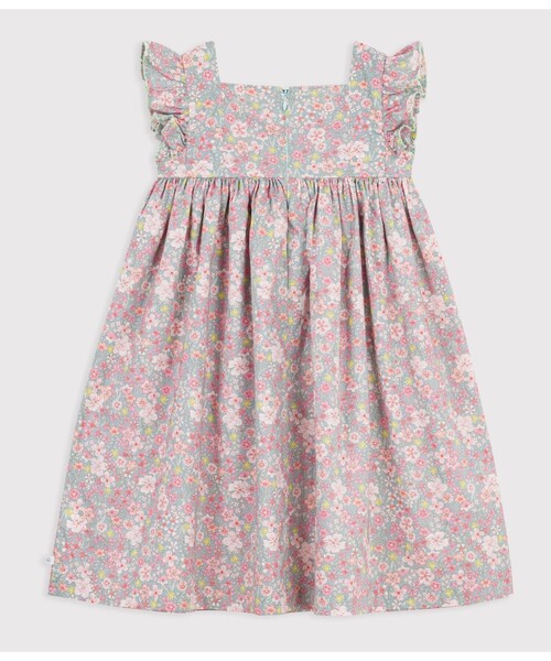 PETIT BATEAU(プチバトー)の「フラワープリントワンピース(ワンピース・キッズ・ライトグリーン・5YEAR/4YEAR/3YEAR)」の5枚目の写真