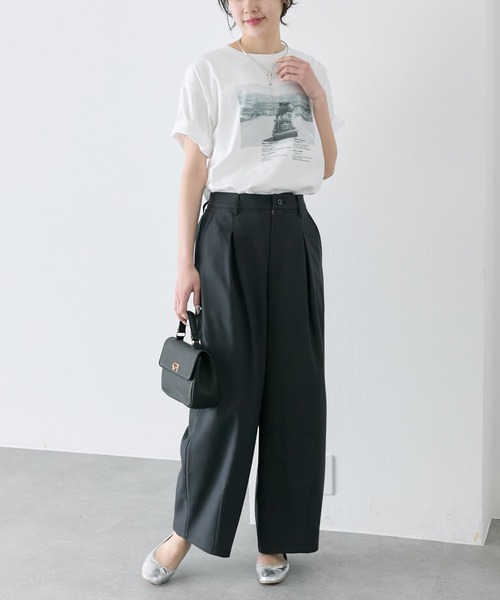 PUAL CE CIN（ピュアルセシン）の「アソートフォトプリントTシャツ（Tシャツ/カットソー・レディース・グレー/オフホワイト・FREE）」の6枚目の写真