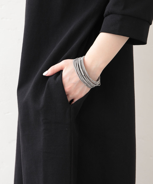 JOURNAL STANDARD LUXE（ジャーナルスタンダード　ラックス）の「《追加》デラヴェジャージー ポロワンピース（ワンピース・レディース・ブラック・MEDIUM）」の16枚目の写真